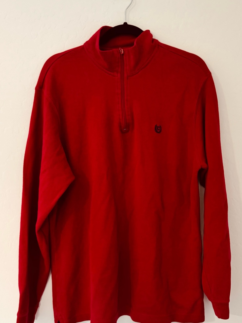 Chaps Men's Red Half-Zip Pullover Sweater